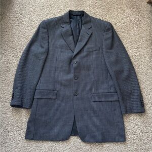 Burberry navy pinstripe wool Three button blazer size 40Long